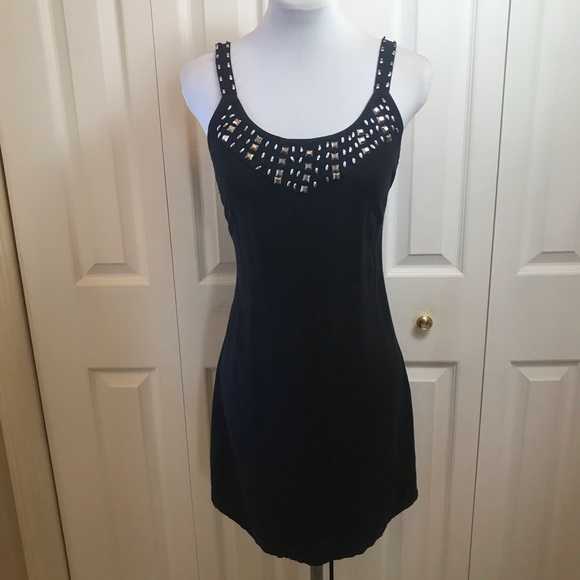 Rayasun Dresses & Skirts - Black Studded Sundress Tie Back sz S by Rayasun